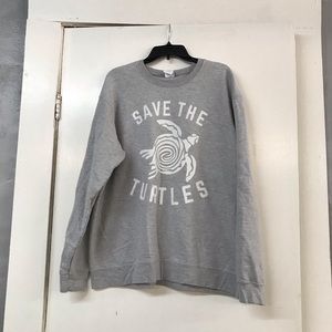 VSCO Save the Turtles sweatshirt
